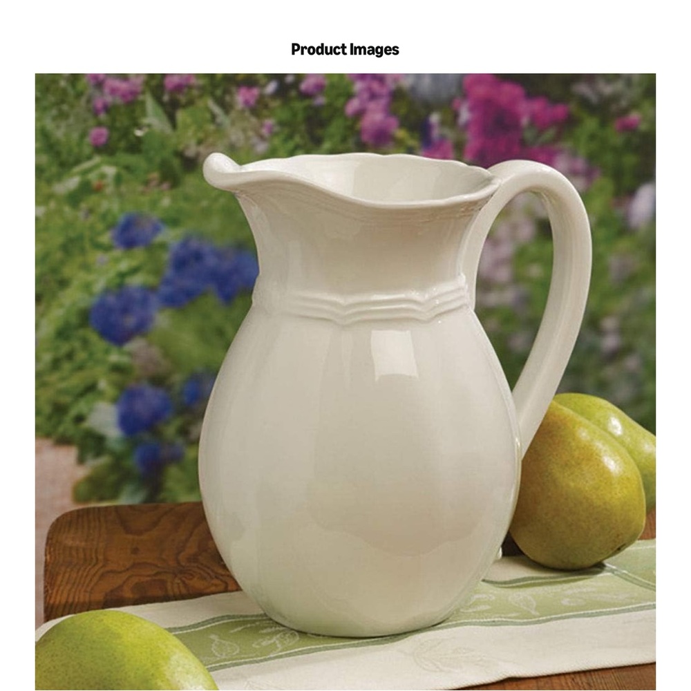 Mikasa French Countryside Ivory Pitcher